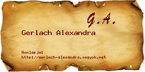 Gerlach Alexandra névjegykártya